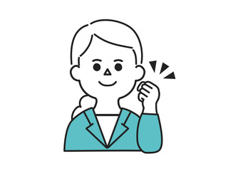 ガッツポーズをするビジネスウーマン
