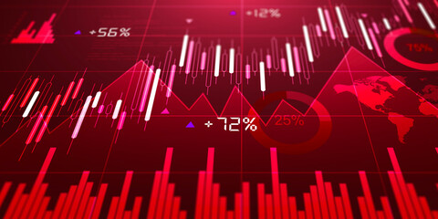 Obraz premium tabellone, finanza, mercato, economia, 
