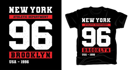 New york athletic department varsity typography t shirt design