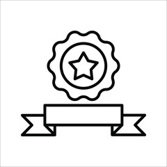 Premium quality badge icon on white background. Rosette Stamp Icon Vector Design Template.
