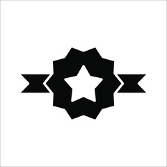 Premium quality badge icon on white background. Rosette Stamp Icon Vector Design Template.