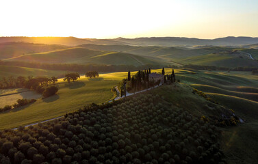 tuscany aerial view