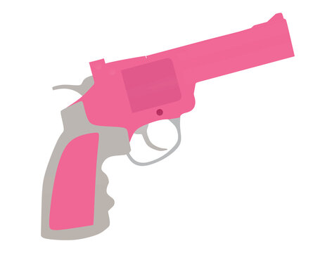 Pink Flare Gun. Vector Illustration