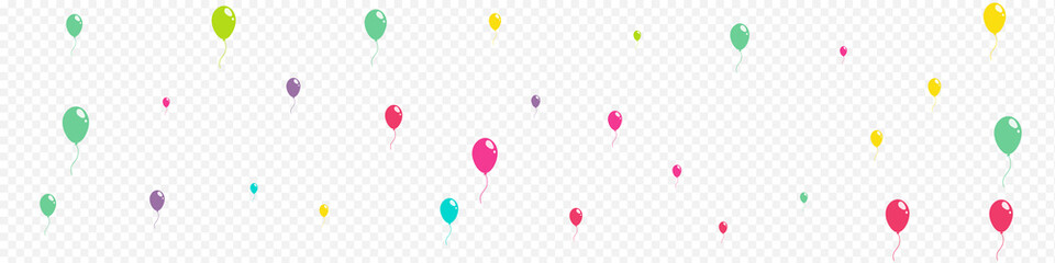 Color Happy Ballon Vector Panoramic Transparent © Natallia