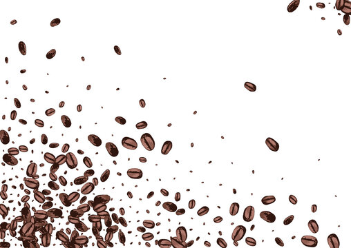 Black Robusta Abstract Vector White Background.