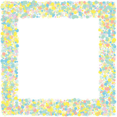 Pastel Circle Invitation White Background. Top