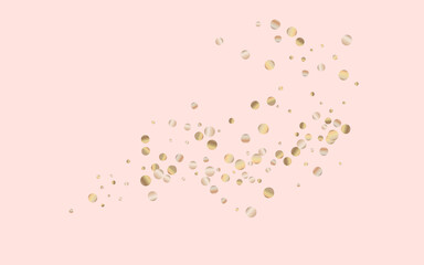 Gold Splash Falling Pink Background. Transparent