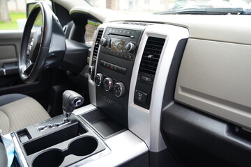 Radio system and interior climate control system on the center console