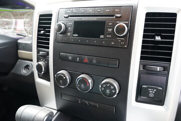 Radio system and interior climate control system on the center console