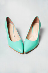 Woman shoes isolated on the white background