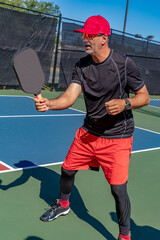 US Pickleball Association professional teaching a clinic in Florida