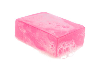 soap with foam isolated