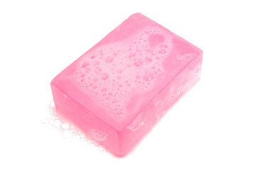 soap with foam isolated