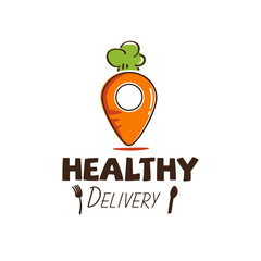 carrot logo. healthy food