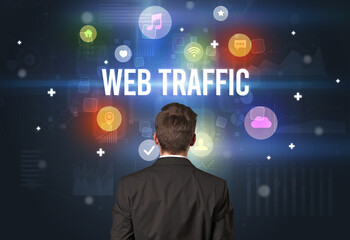 Rear view of a businessman