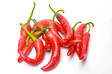 Red Cayenne Pepper Isolated on a White Background