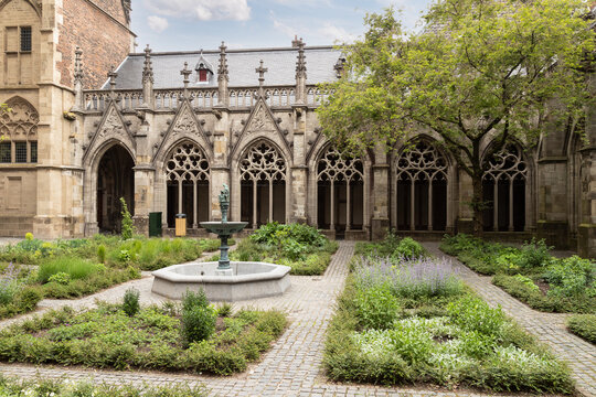 Pandhof in the historic medieval city of Utrecht in the Netherlands.