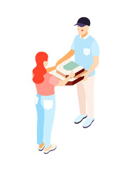 Pizza Delivery Courier Composition