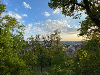 The modern city of Lviv in western Ukraine with ancient European architecture