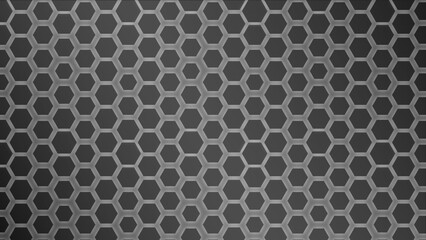 Black and grey background with hexagonal pattern