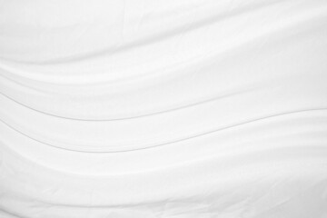 Textures Background Abstract white fabric background pattern with soft waves is suitable for a...