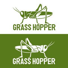 grasshopper design icon logo vector - obrazy, fototapety, plakaty