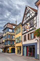 Fototapeta na wymiar Street in Colmar, France