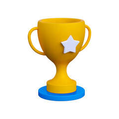 3d illustration trophy icon