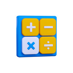 3d illustration calculator icon