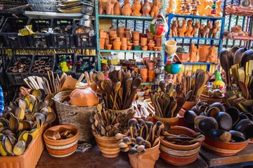 Fototapeten Colourful  handicrafts on traditional market - Tolima colombia © Jhon