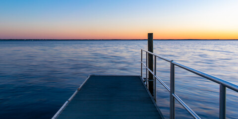 pier in the sunset