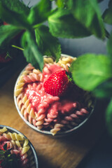 Makaron z truskawkami © Agata