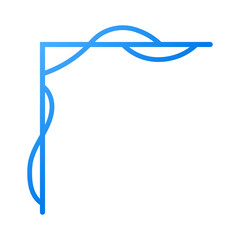 colorful abstract border corner
