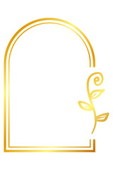 gold floral vintage frame
