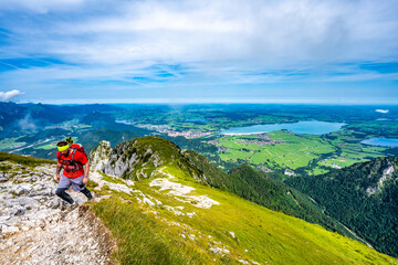 Fototapeta premium Aufstieg zum Säuling