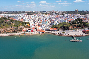 Fototapeta na wymiar Aerial from the village Alvor in the Algarve Portugal