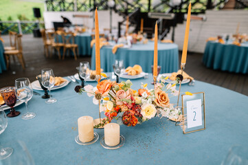 cozy style wedding table decoration
