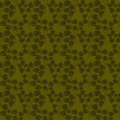 Summer floral seamless coloured leaves pattern for fabrics and packaging and linens and kids and wrapping paper