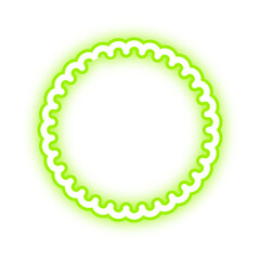 colorful neon round frame
