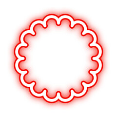 colorful neon round frame
