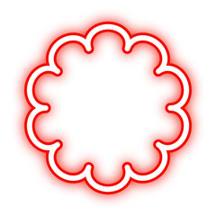 colorful neon round frame
