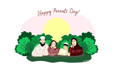 Happy Global Day of Parents vector illustration. Parens day banner, card