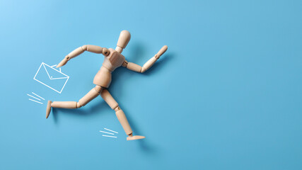 A person is late for work