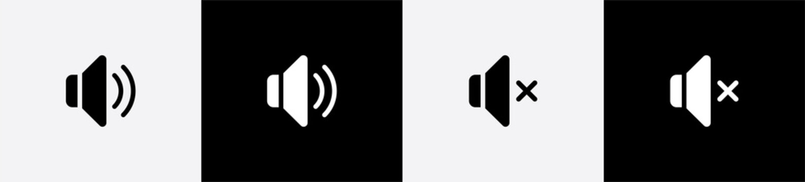 Speaker Volume Icon. Loudspeaker Ring Symbol. Music Audio Sound Vector Sign.