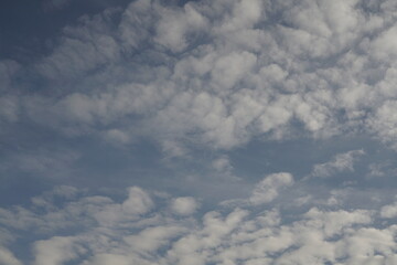 Cumulus, Altocumulus am abendlichem Himmel