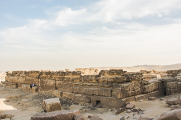 Ruins of the city of historic city Egypt, Stone Cairo, Desert, Egypt desert, Pyramid, old stone, Pyramid of Khafre, Sahara
