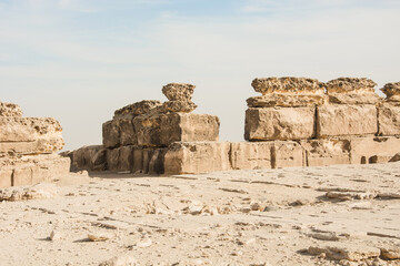 Ruins of the city of historic city Egypt, Stone Cairo, Desert, Egypt desert, Pyramid, old stone,...
