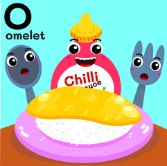 illustration of a food omelet