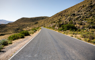 View of Colca Canyon in Peru. It is one of the deepest canyons in the world. Beautiful nature in latin America.