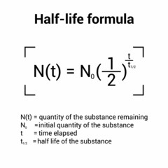 half life formula exponential decay